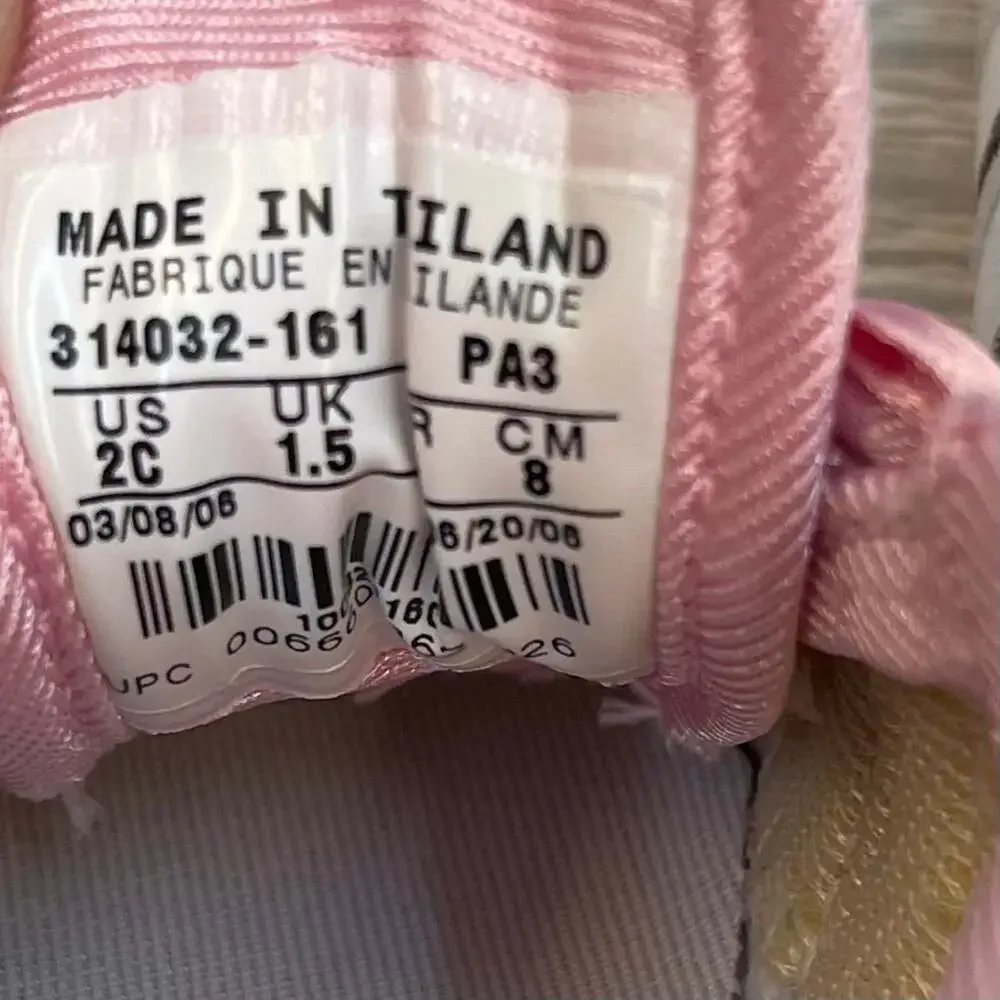 Y2K Vintage 2006 Nike Little Roosh Pink Sneakers Shoes 2 Infant 6-9m Swoosh